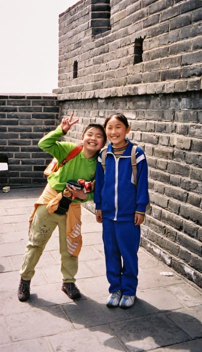 074 - Beijing - The Great Wall - School children always eager to talk with us.jpg